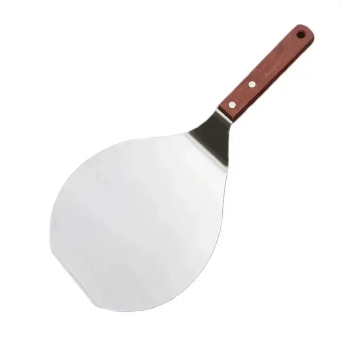 Pelle à Pizza en acier inoxydable, ascenseur de cuisine, spatule circulaire, palette à Pizza, trou de suspension, outil de cuisson, pelle à gâteaux, outil de Chef, vente en gros