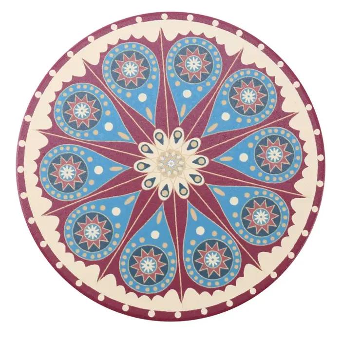 RALCA-dessous de verre pour boissons, lot de 32 sous-verres en pierre absorbant pour table en bois, sous-verres Mandala avec bas