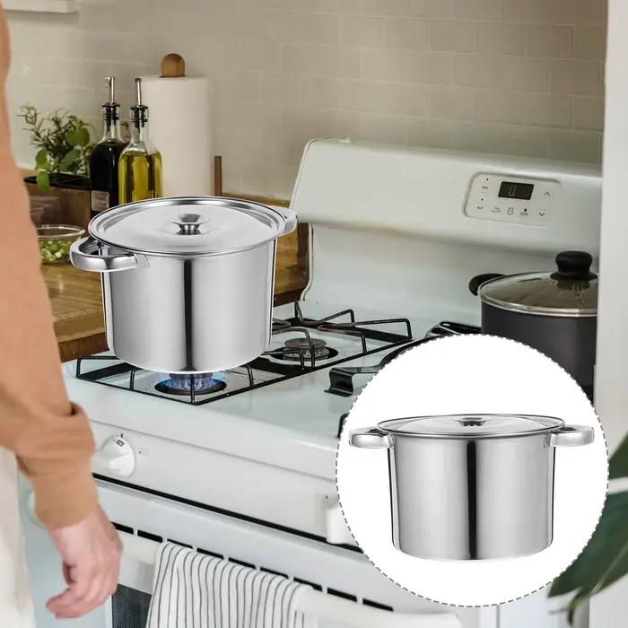 Marmite à soupe à fond épais en acier inoxydable