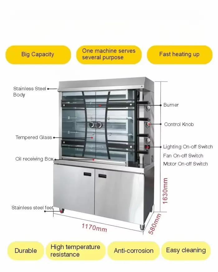 Magasin de Barbecue poulet rôti au gaz four de canard
