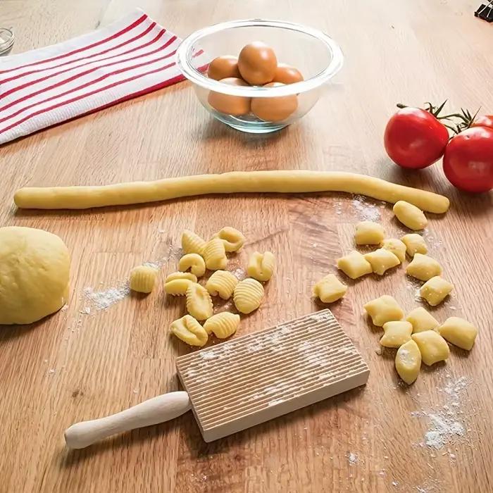 1 planche à pâtes Gnocchi et Cavatelli en bois, 8,5 pouces