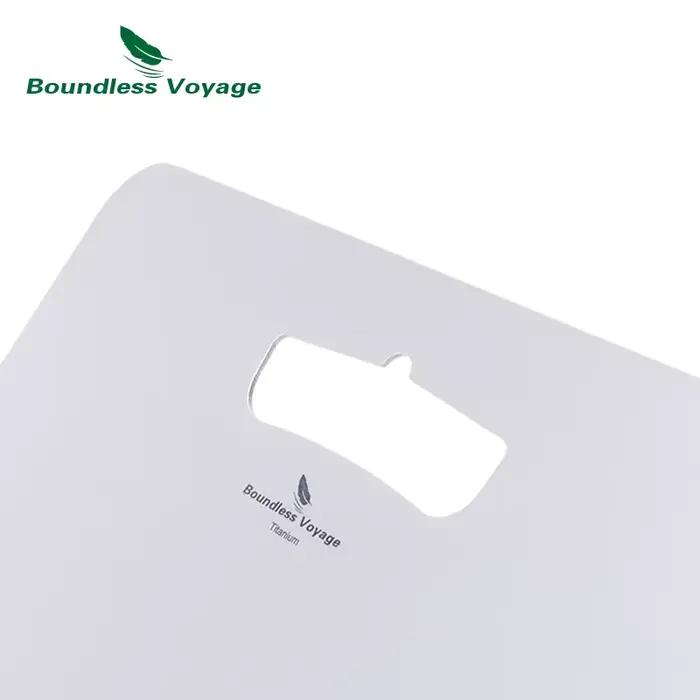 Planche à découper en titane de 1,5 mm, planche à découper ultra fine et légère pour la cuisine, le camping, les voyages, parfaite pour la viande et les légumes
