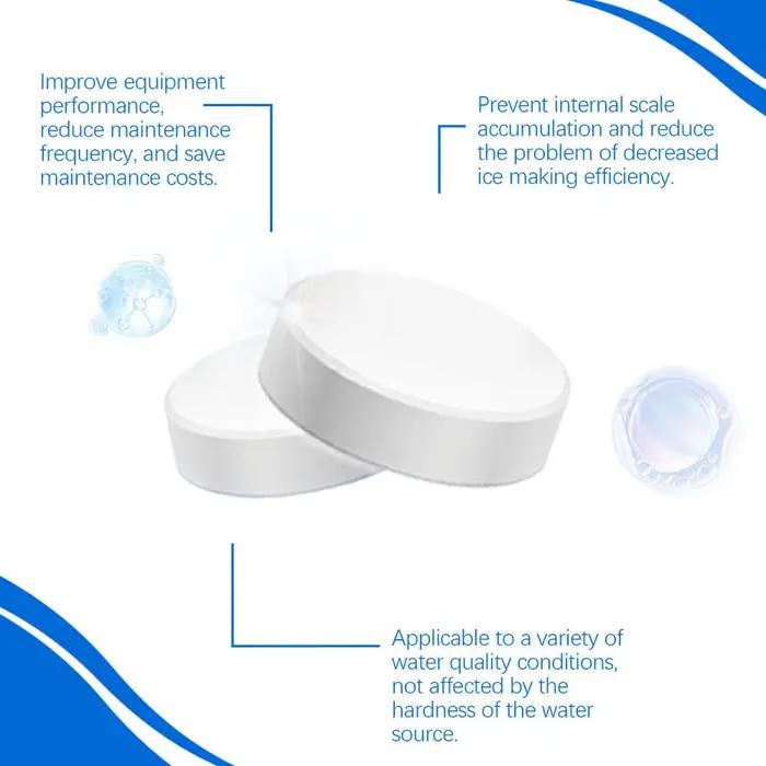 Nettoyant pour Machine à glace, comprimés de nettoyage pour détartrage, désodorisant, prolongation de la durée de vie du fabricant de glace