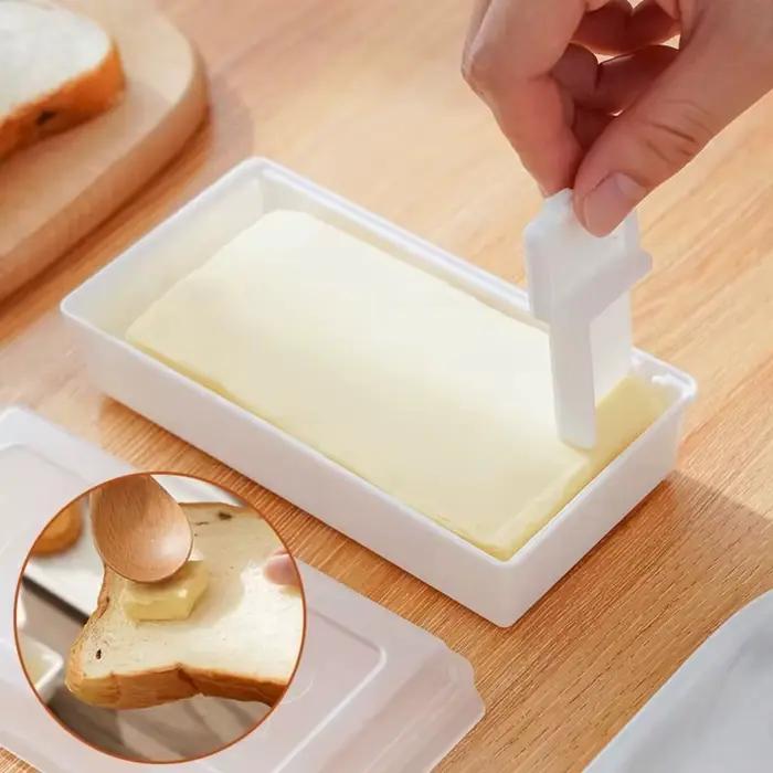 Nouveau avec couvercle couvercle coupe-beurre boîte de rangement avec coupe plat à beurre pratique récipient à beurre stockage au réfrigérateur