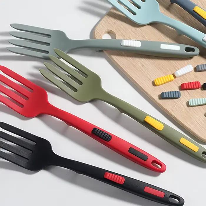 Ustensiles de cuisine flexibles multifonctions, serveur de spaghetti, fourcommuniste à salade en silicone, fouet, accessoires de service, 1 pièce