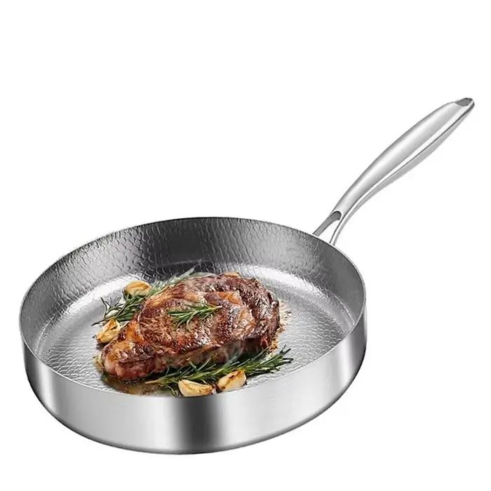 Poêle à frire en titane martelé Pro multifonction ultra-durable 20/24/28 cm