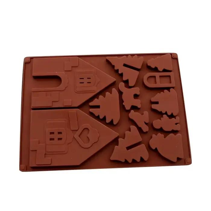 Moule à chocolat tridimensionnel maison en pain d'épices pour la cuisson de gâteaux et biscuits à offrir pour les occasions festives