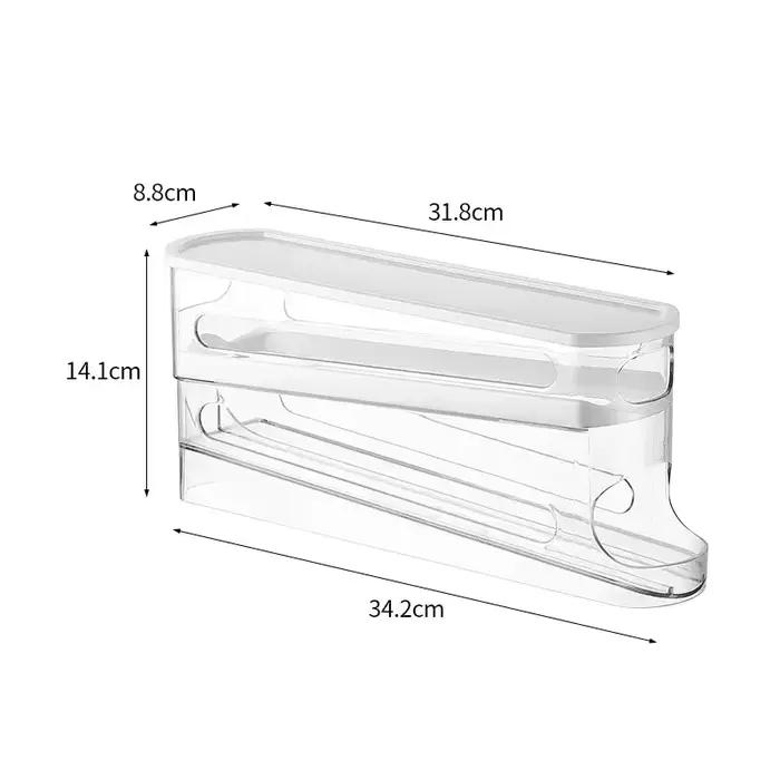 Boîte de rangement d'œufs de réfrigérateur bicouche
