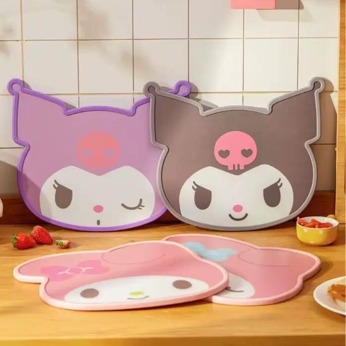 Planche à découper en PP Sanrio, dessin animé, Kawaii, Hello Kitty, planche à découper irrégulière, fournitures de cuisine exquises pour filles mignonnes