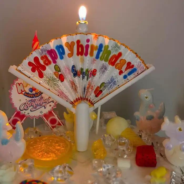 Décoration de gâteau d'éventail de clown