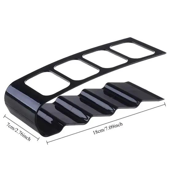 Organisateur de Télécommande à 4 Compartiments Support de Rangement Bureau Polyvalent Plastique PP Résistant aux Taches Occasions Spéciales