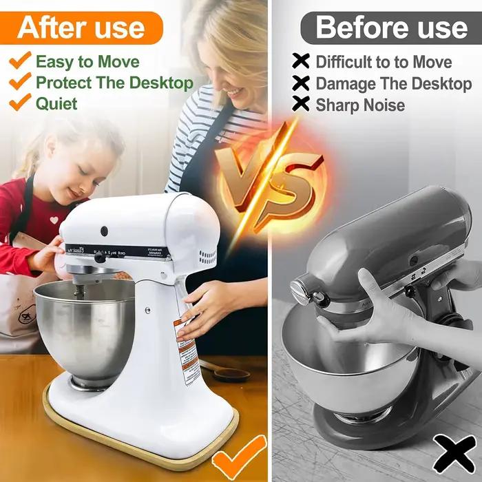 Curseur de mélangeur en bambou pour batteur sur socle à tête inclinable KitchenAid 4.5-5 Qt