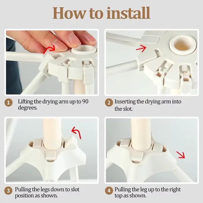 Support de séchage de pâtes pliable
