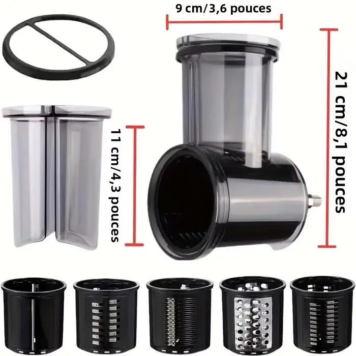 Râpe/Trancheuse KitchenAid : Accessoire à 5 lames en acier inoxydable pour le fromage