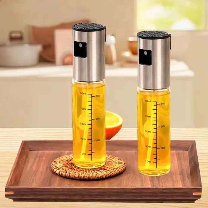 Bouteille de pulvérisation d'huile d'olive en acier inoxydable, 1 pièce, vinaigre d'huile pour friteuses à Air, barbecues, légumes, huiles essentielles, pulvérisateur de vinaigre