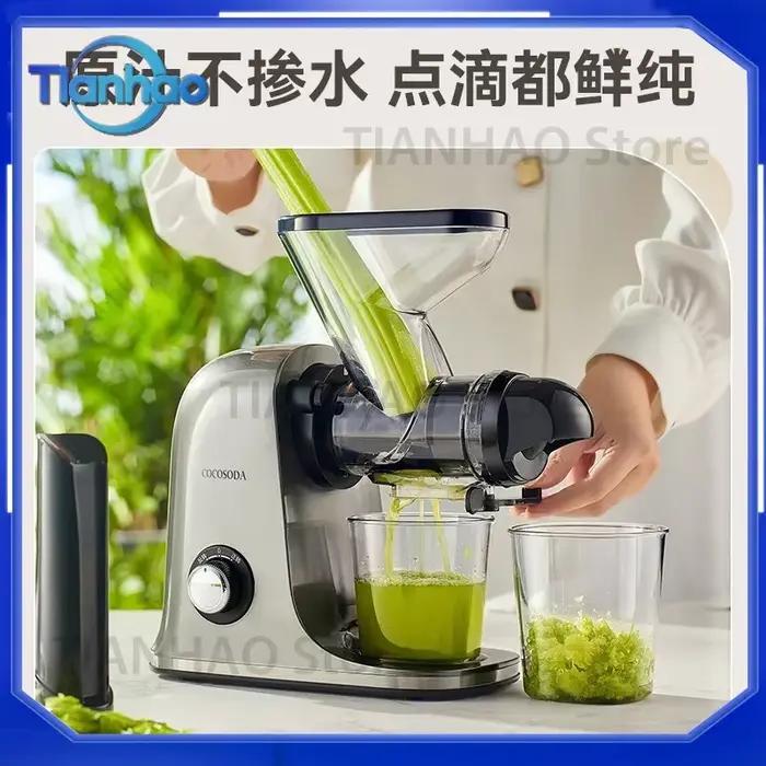 Extracteur de jus à basse vitesse avec séparation des résidus, pour fruits et légumes, petit broyeur automatique lent pour usage domestique
