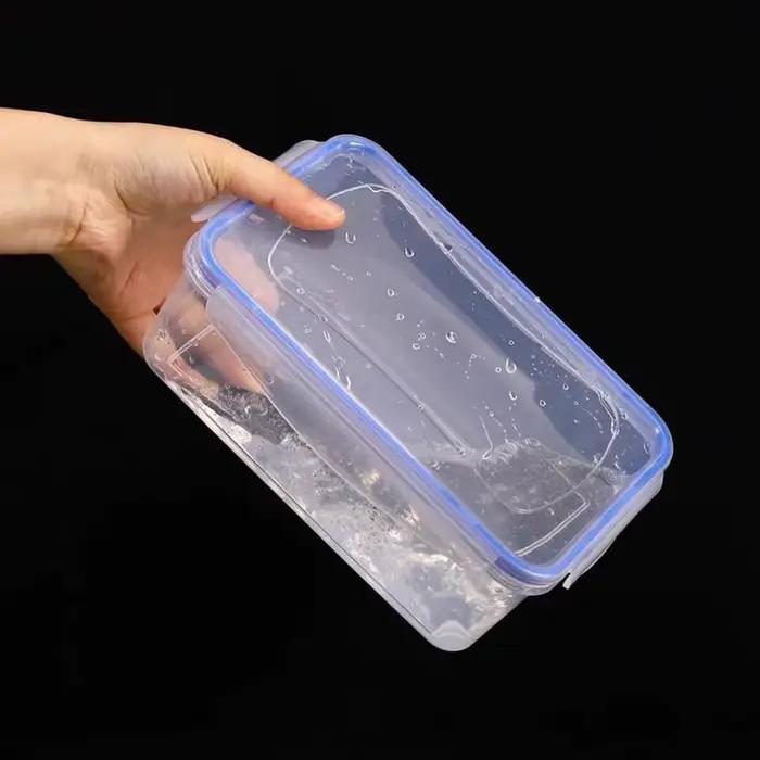 Boîte de rangement des aliments au réfrigérateur avec couvercle en plastique