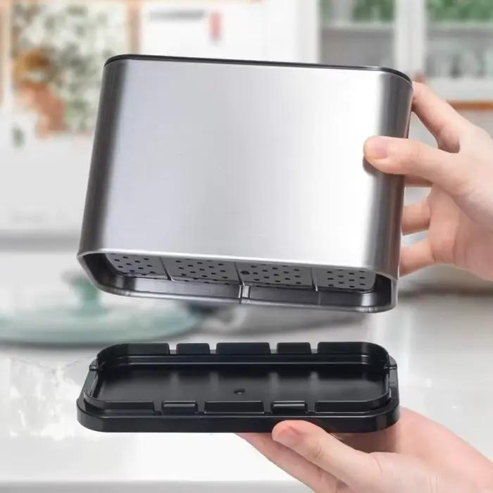 Support à ustensiles de cuisine grande capacité en acier inoxydable