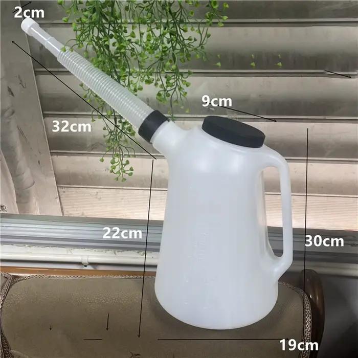 Pot d'huile 1,2 l-5l, pichet de mesure d'huile, distributeur d'huile, récipient d'huile, peut balancer avec verser, couvercle et bouchon pour Garage automobile