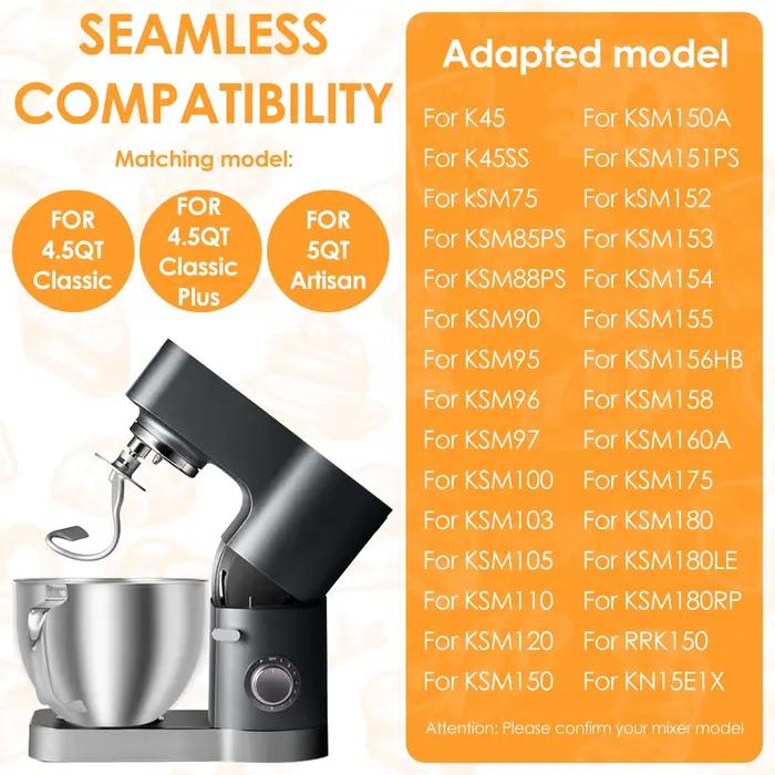 Bol mélangeur en acier inoxydable pour KitchenAid Artisan & Classic Series 4.5-5 QT