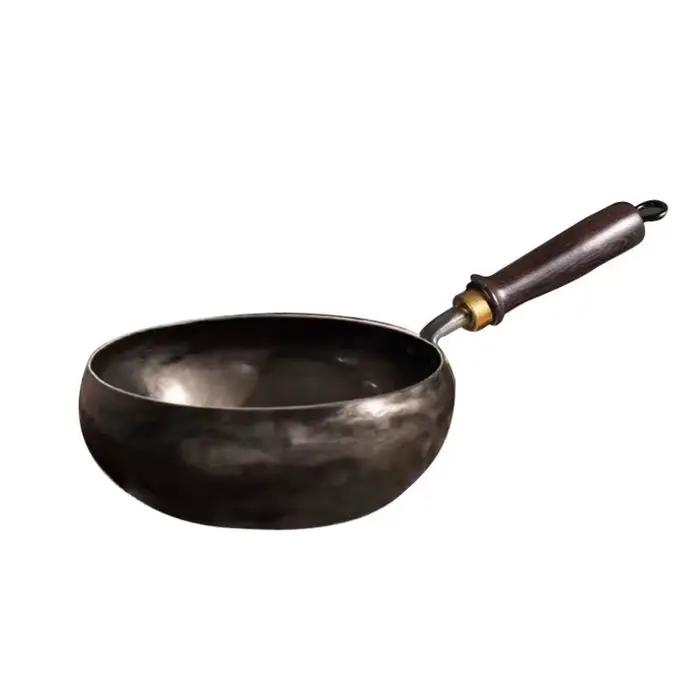 Authentique pot en fer Zhangqiu Big Belly - Wok non couché fait à la main