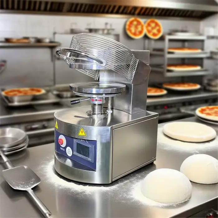 Machine à presser la pâte à pizza personnalisée, très vendue, avec plaque chauffante à contrôle indépendant, base automatique commerciale