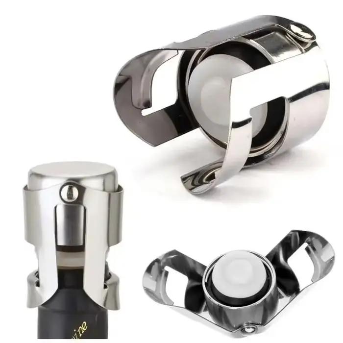 Bouchon de bouteille de champagne en acier inoxydable, scellé sous vide, pour vin mousseux, ouvre-bouteille, outil de bar