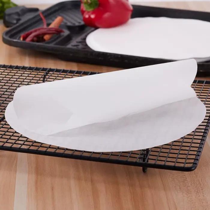 Plaques de papier parchemin ronds pour barbecue et cuisson à la poêle diamètre 15cm 20cm 23cm 100 pièces usage unique pour soirées et fêtes en famille ou entre amis
