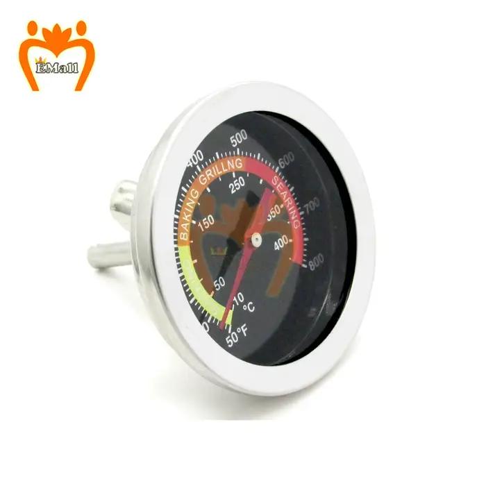 Thermomètre pour barbecue en acier inoxydable, jauge de température 50-800 degrés Fahrenheit 10-400 degrés Celsiu, four de cuisson des aliments