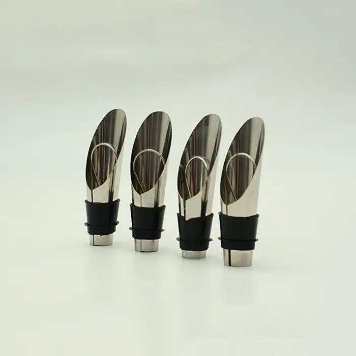 Lot de 2 bouchons et verseurs réutilisables pour bouteilles de vin et champagne