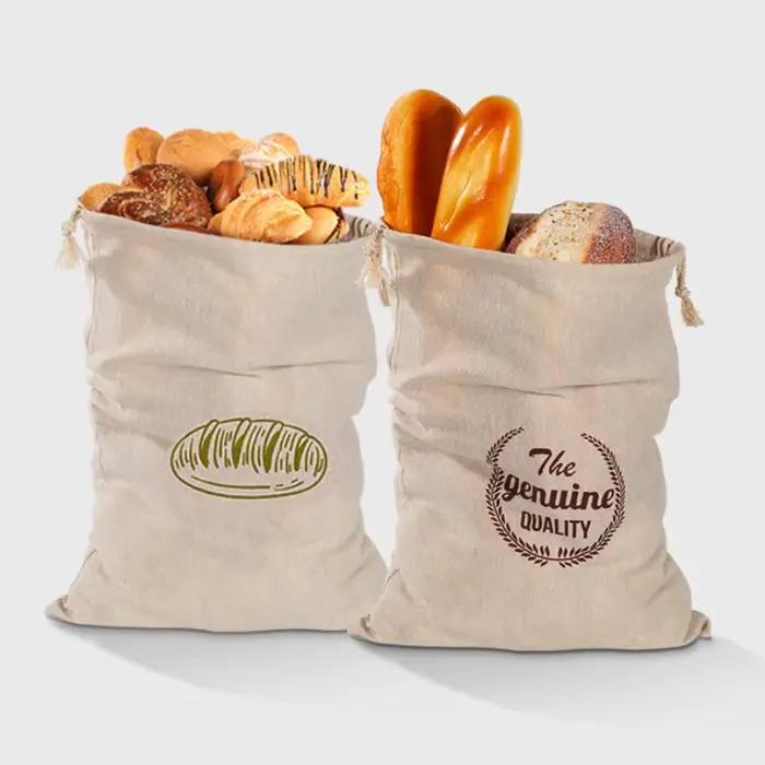 Sac à pain en lin, sacs réutilisables pour pain