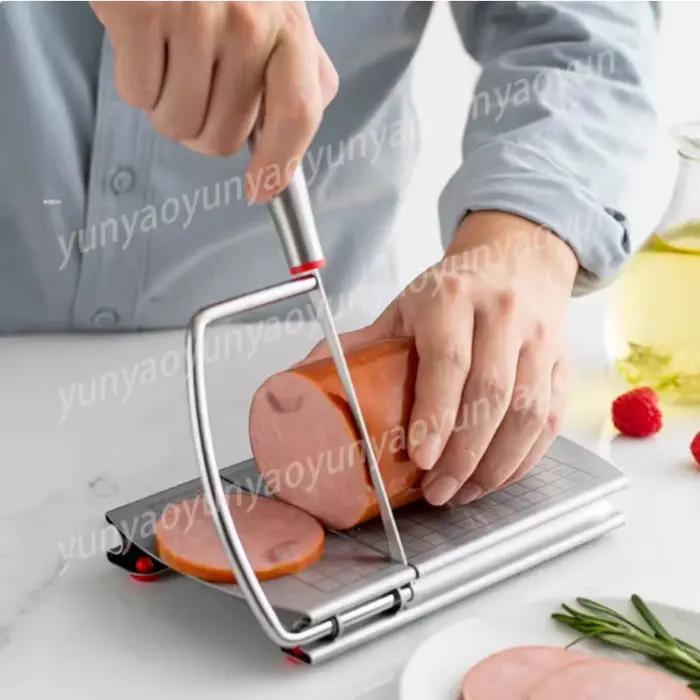 Trancheuse à fromage en acier inoxydable, outil de découpe de jambon, gadgets de cuisine durables pour la maison et la pâtisserie commerciale