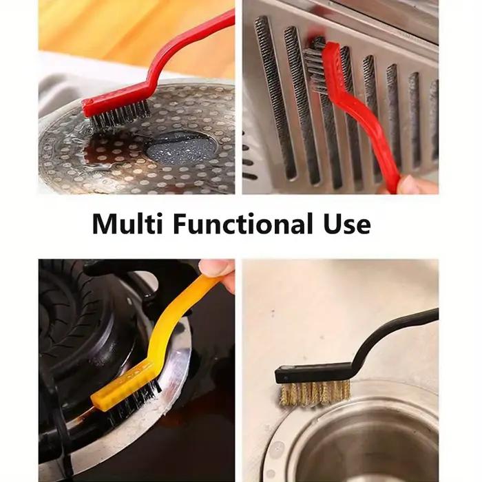 Brosse de nettoyage de cuisinière à gaz, épurateur de fil métallique, outils en cuivre et en fer, élimination de la saleté d'huile de rouille 3 pièces