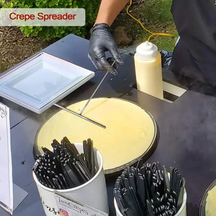 Outil d'épandage de pâte en acier inoxydable pour crêpes, pizza, œufs, cuisine française occasions spéciales