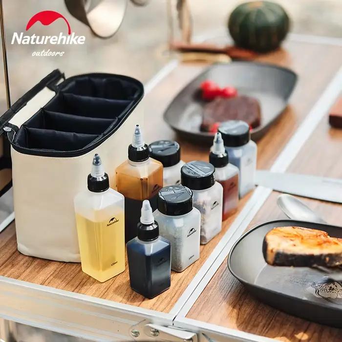 Naturehike – pot d'assaisonnement 8 pièces, ensemble de récipients à épices, bouteille d'assaisonnement Portable pour pique-nique en plein air, ensemble d'ustensiles de cuisine de Camping, bouteille d
