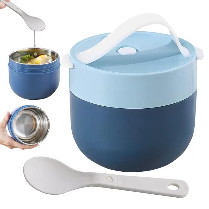 Récipients à soupe, bol de nourriture avec cuillère