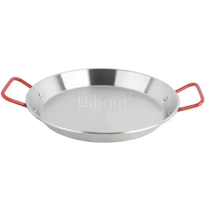 Poêle à paella espagnole en acier inoxydable
