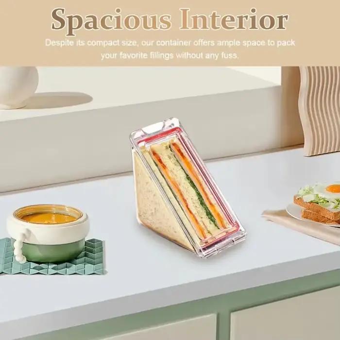 Conteneur triangulaire pour Sandwich, 10 pièces, boîte en plastique transparente triangulaire Portable pour rangement de gâteaux, boîte hermétique réutilisable pour Sandwich de voyage