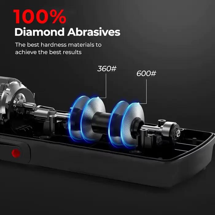 Aiguiseur de couteaux électrique abrasif 100% diamant pour cuisine haute performance restaurant rapidement la tranchante des lames occasions quotidiennes et spéciales