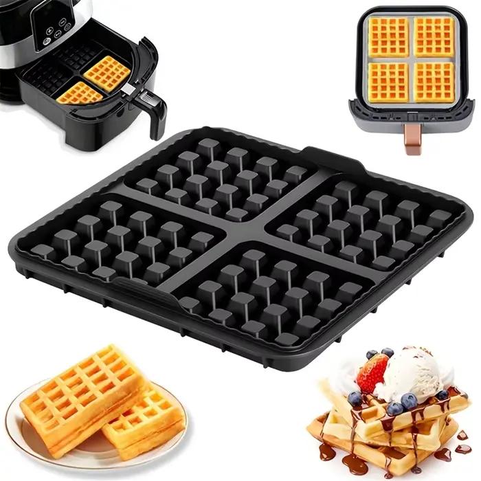 Moule à gaufres carré, panier en silicone antiadhésif réutilisable, moule à gâteau parfait pour les gaufres, les crêpes et les cubes d'œufs, gadgets de cuisine