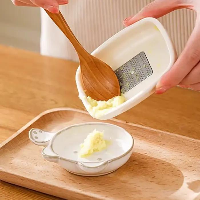 Râpe à ail et gingembre manuelle Durable, Style japonais, facile à nettoyer, presse-ail pratique, outil de cuisine