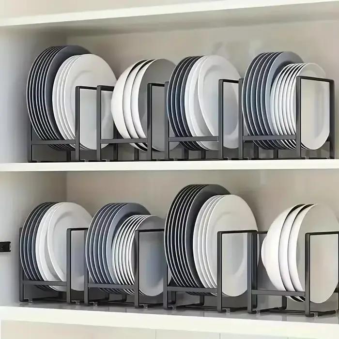1pc armoire de cuisine plaque de rangement comptoir étagère à vaisselle tiroir assiette à dîner cloison égouttoir couches support de rangement accessoires