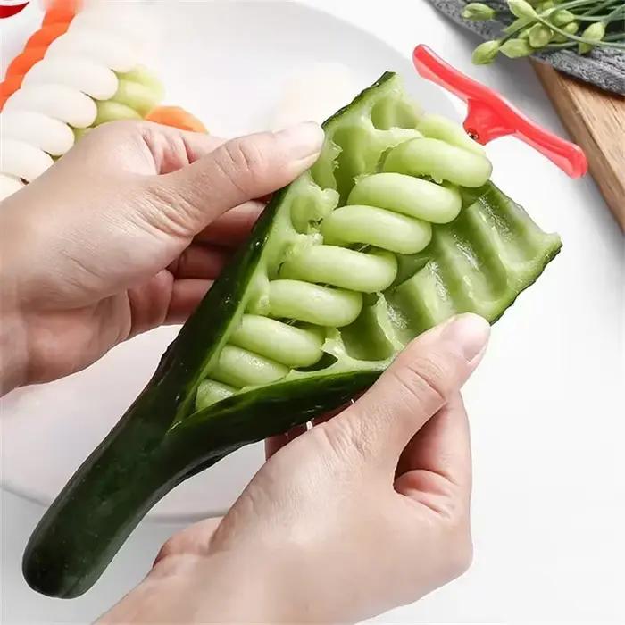 Coupe-légumes trancheuse en spirale pomme de terre carotte concombre salade hachoir facile