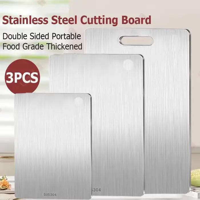 Planche à découper de cuisine en acier inoxydable