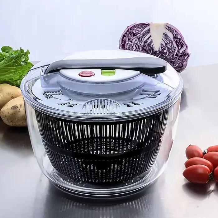 Essoreuse à salade de légumes, déshydrateur de feuilles de laitue, lave-légumes multifonctionnel, mélangeur de légumes et de salade