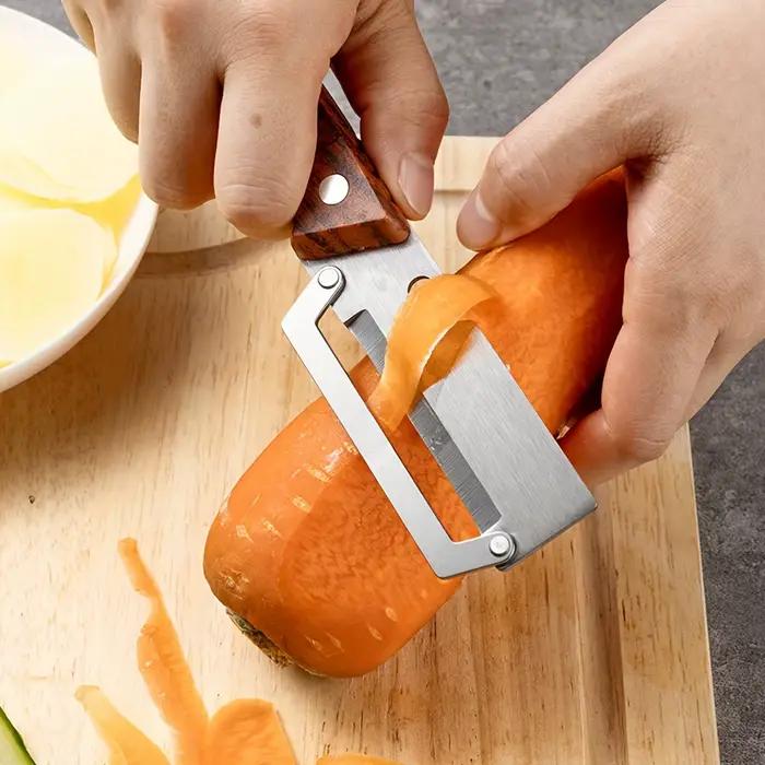 Éplucheur de canne à sucre tout en acier inoxydable éplucheur zesteur support fruits ouvre-vin deux en un pour cuisine occasions spéciales