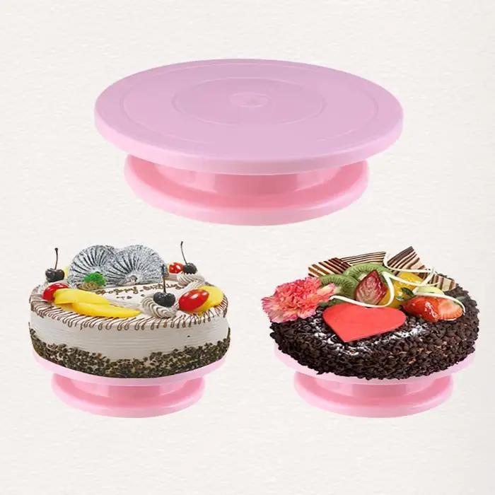 Support de plate-forme révoltant coloré pour gâteau bricolage, table éloignée, mini fourmi har en plastique, outils de cuisine rotatifs pour la maison, strass ronds