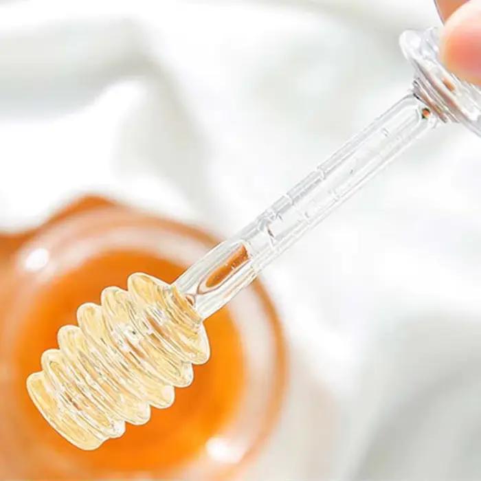 Pot de miel créatif en nid d'abeille avec bâton d'agitation