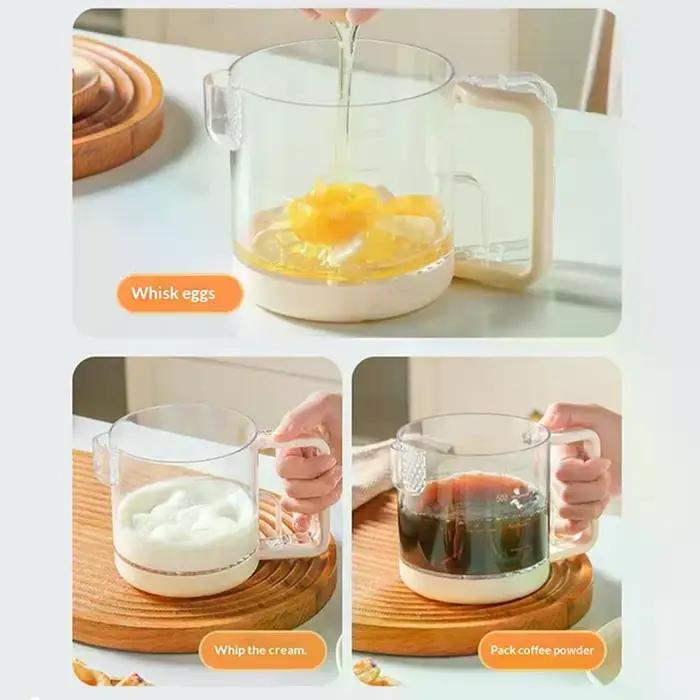 Bouteille Shaker à salade, tasse à remuer semi-automatique pour la cuisine, batteur d'œufs, tasse de mélange de liquide, bouteille de vinaigrette