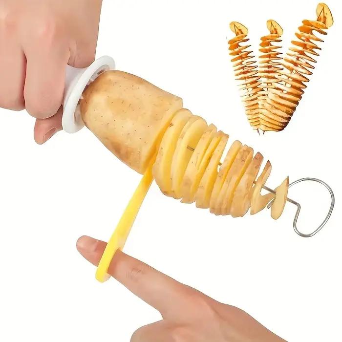 Ensemble de spiraliseur en acier inoxydable gris clair multifonctionnel pour préparation de salades et légumes en spirales occasions spéciales